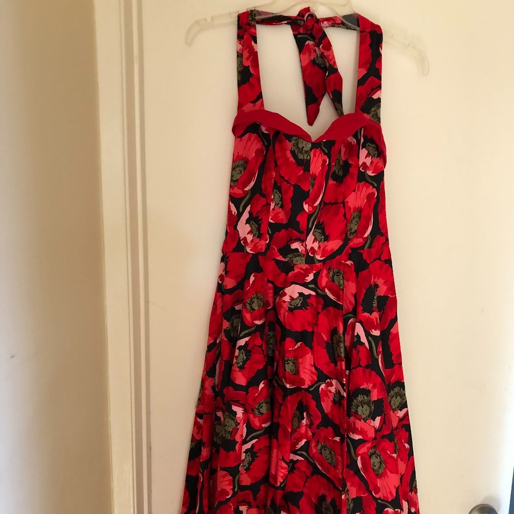 Betty Page Cherry Halter Dress